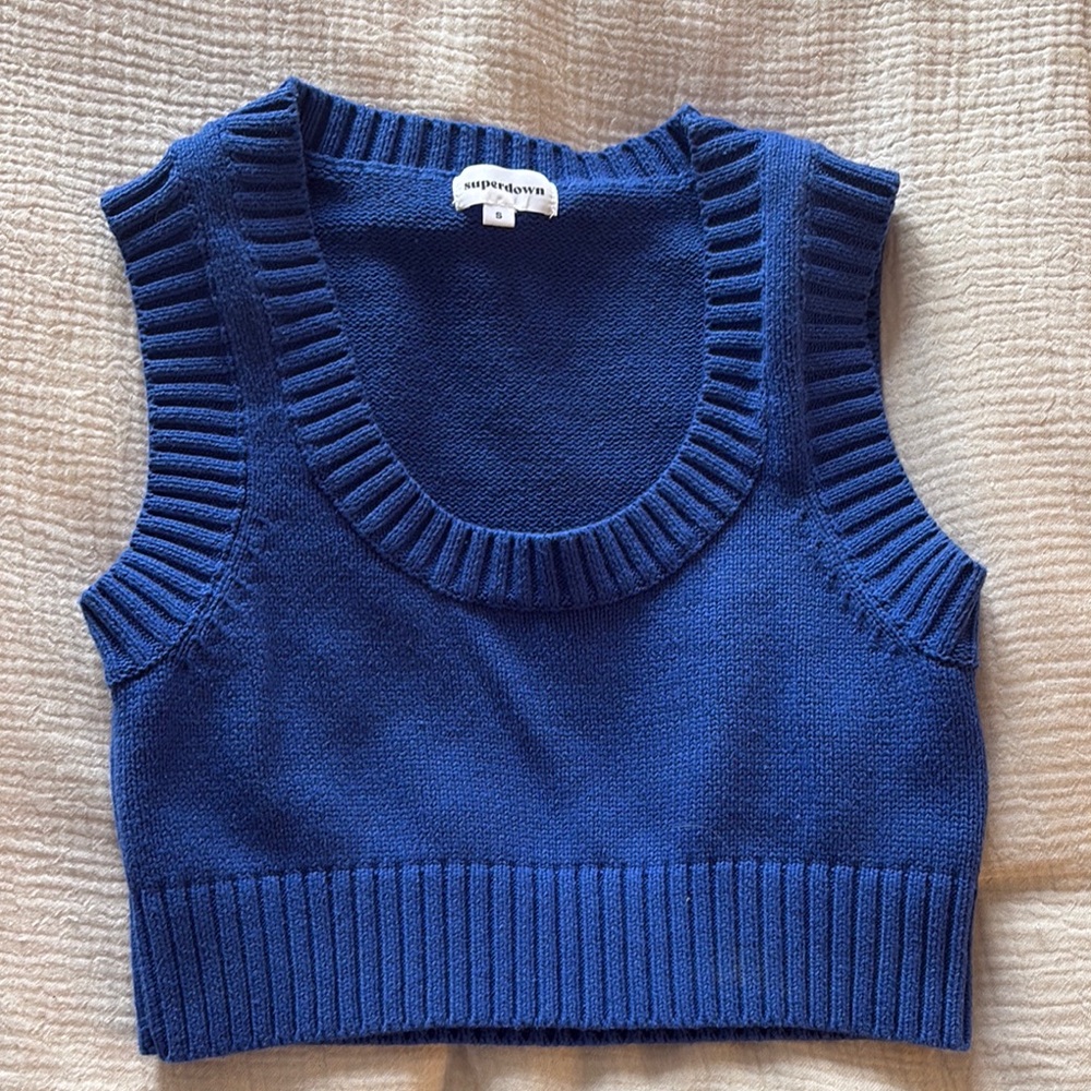 superdown Blue Knit Top - Picture 2 of 4